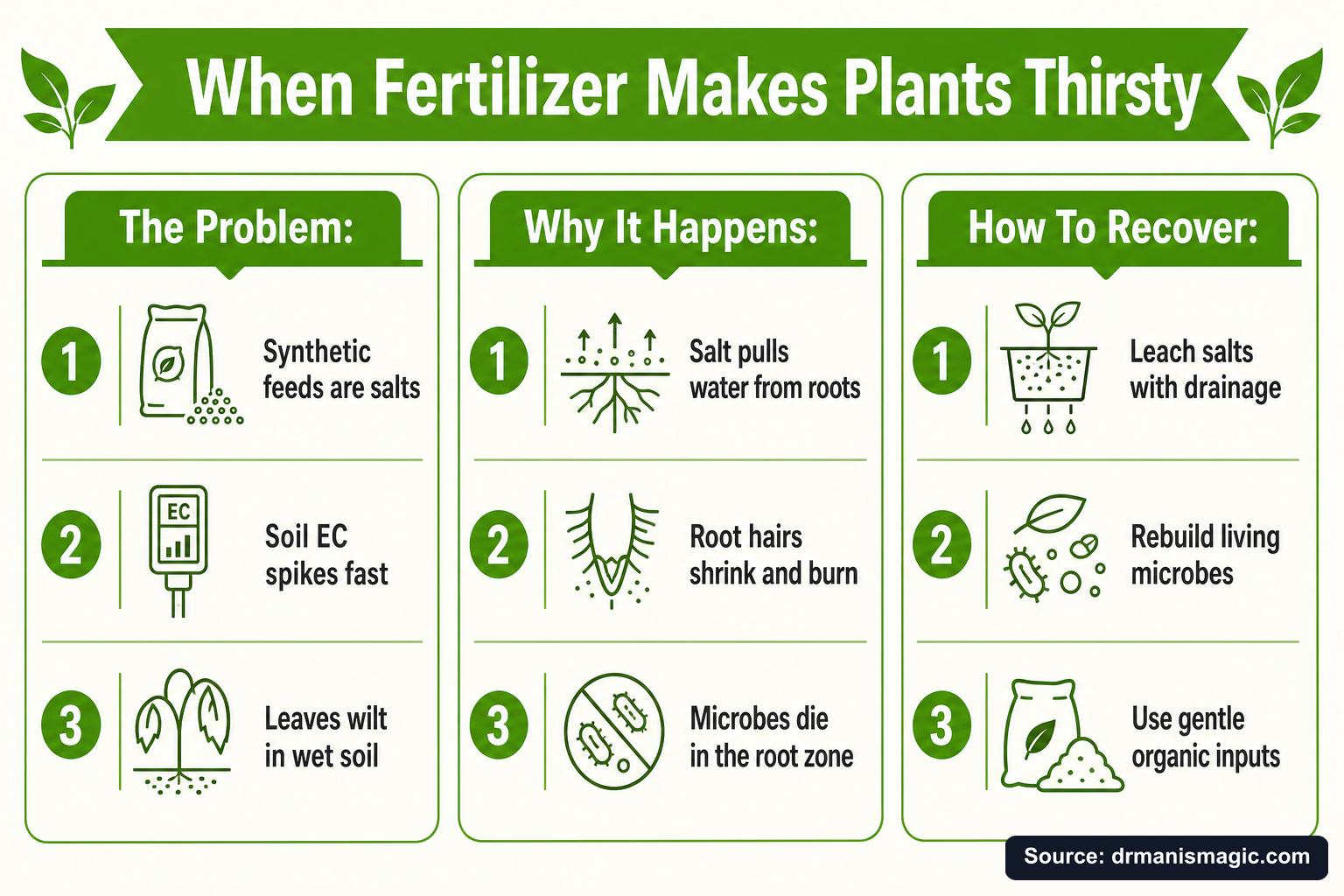 When Fertilizer Makes Plants Thirsty infographic