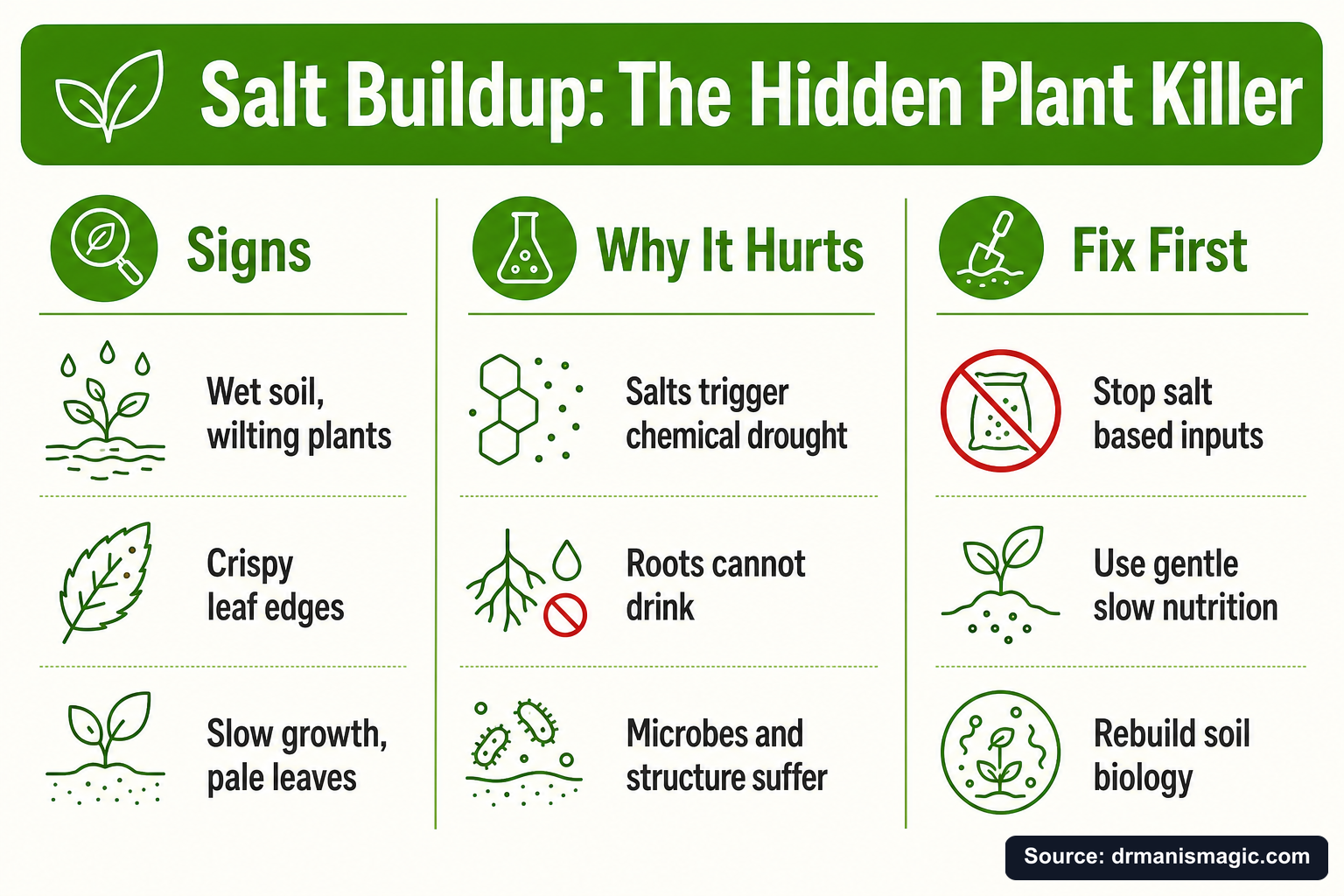 Salt Buildup: The Hidden Plant Killer infographic