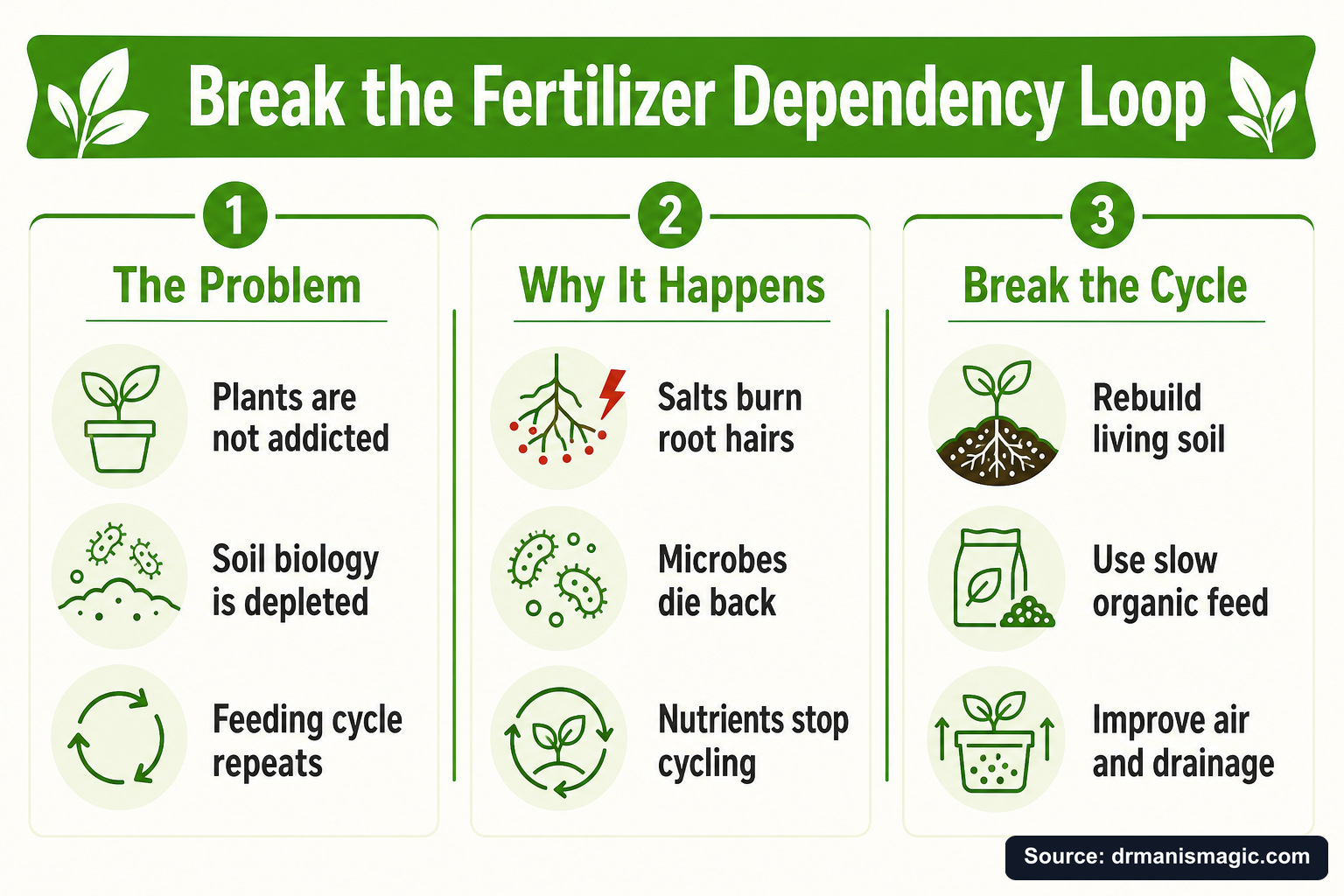 Break the Fertilizer Dependency Loop infographic