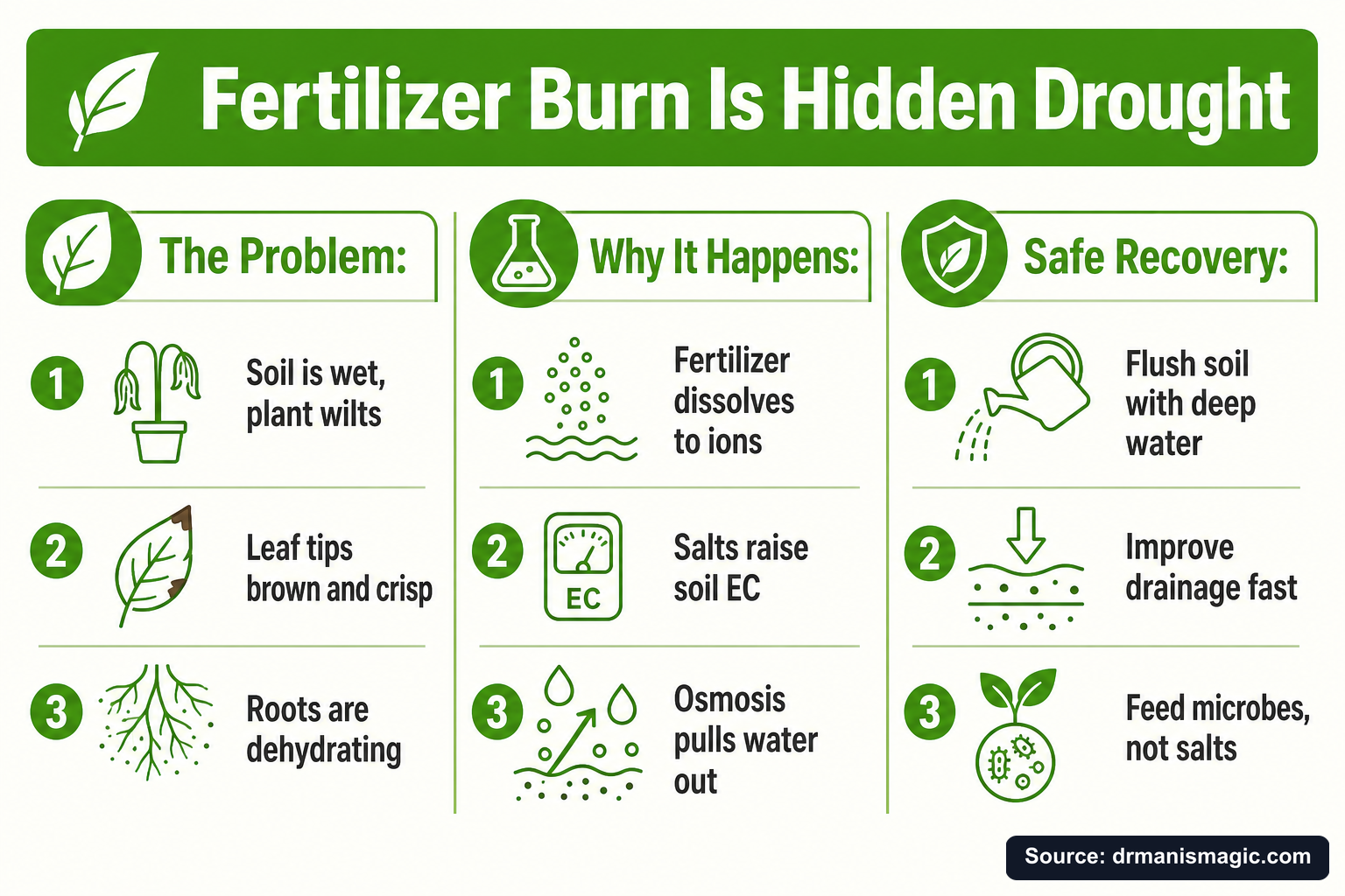 Fertilizer Burn Is Hidden Drought infographic