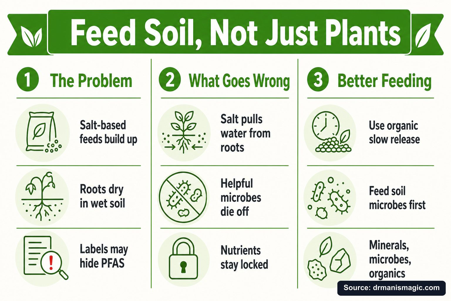 Feed Soil, Not Just Plants infographic