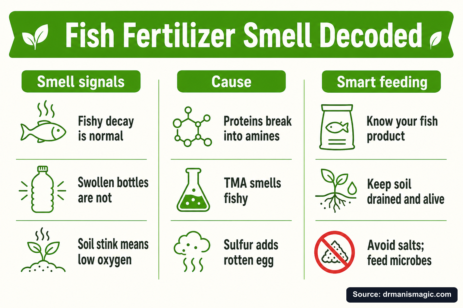 Fish Fertilizer Smell Decoded infographic