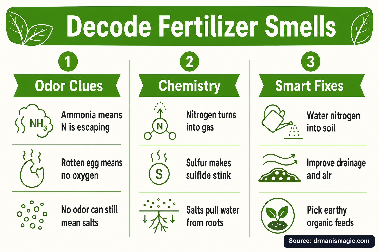 Decode Fertilizer Smells infographic