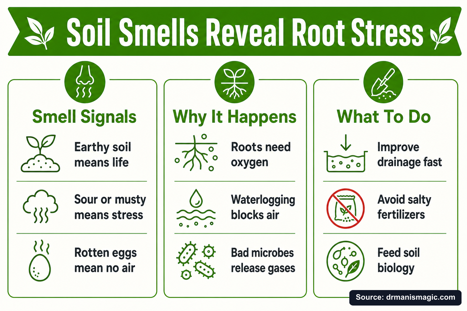 Soil Smells Reveal Root Stress infographic