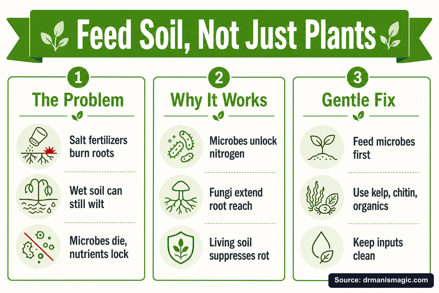 Feed Soil, Not Just Plants infographic