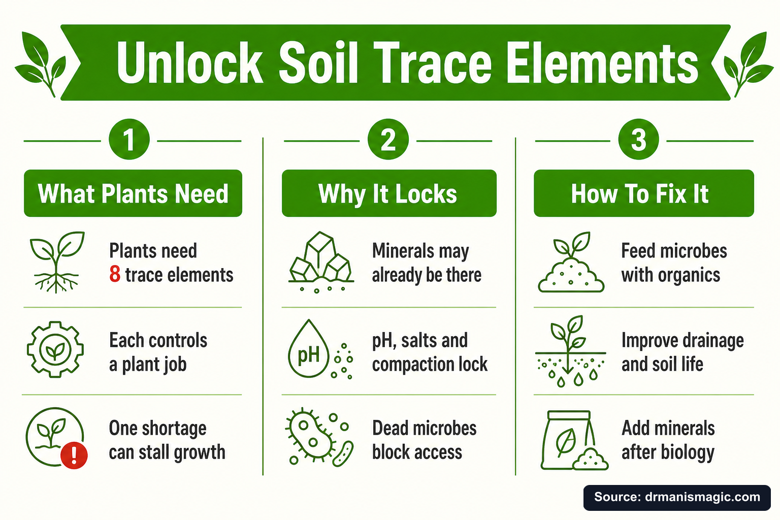 Unlock Soil Trace Elements infographic