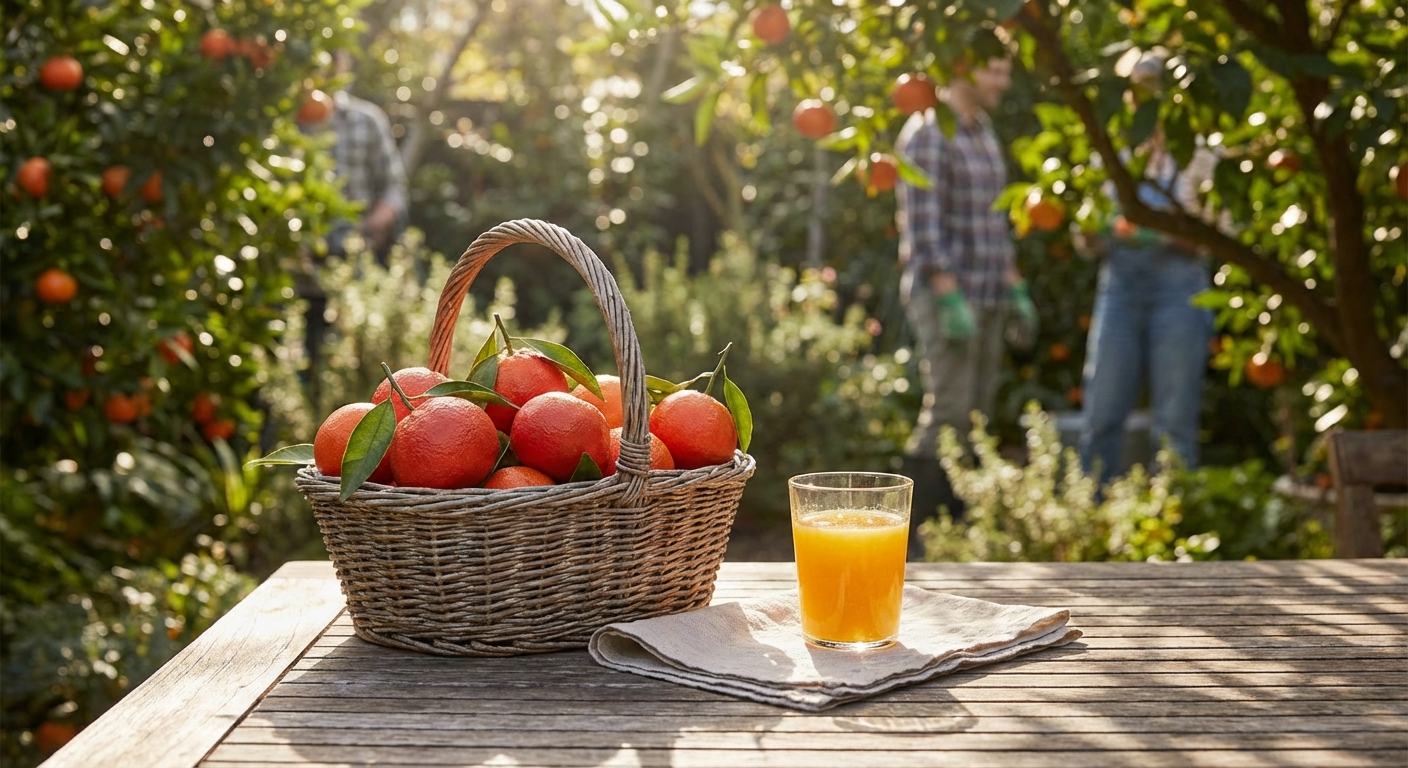 Bountiful harvest of Dobashi Beni Satsuma fruit in a basket