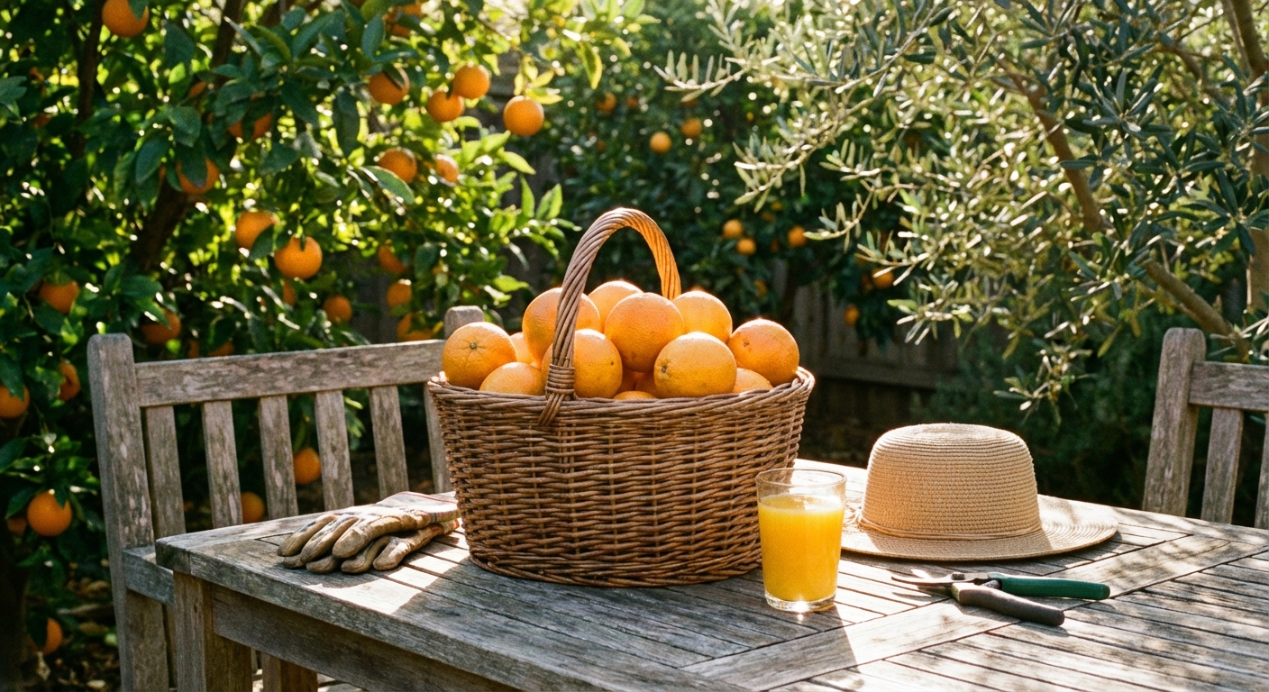 Bountiful harvest of Marrs Orange fruit in a basket
