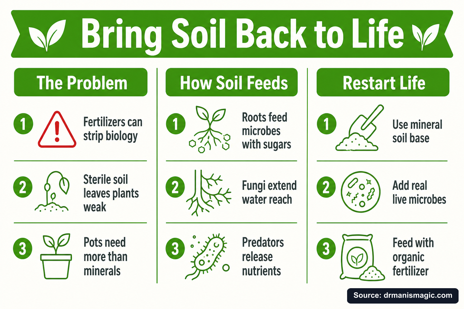 Bring Soil Back to Life infographic