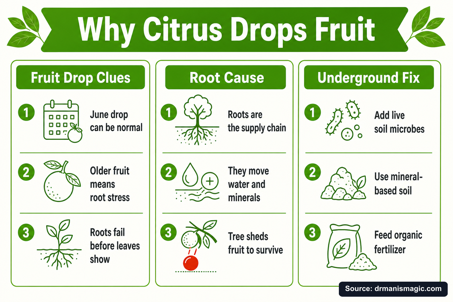 Why Citrus Drops Fruit infographic