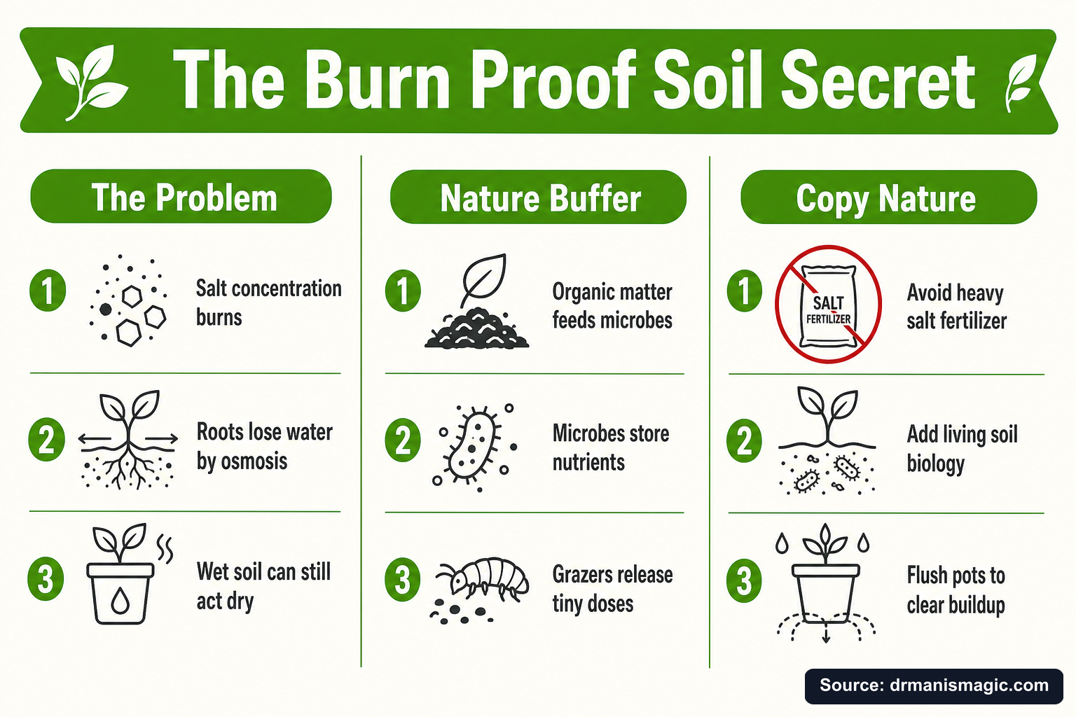 The Burn Proof Soil Secret infographic