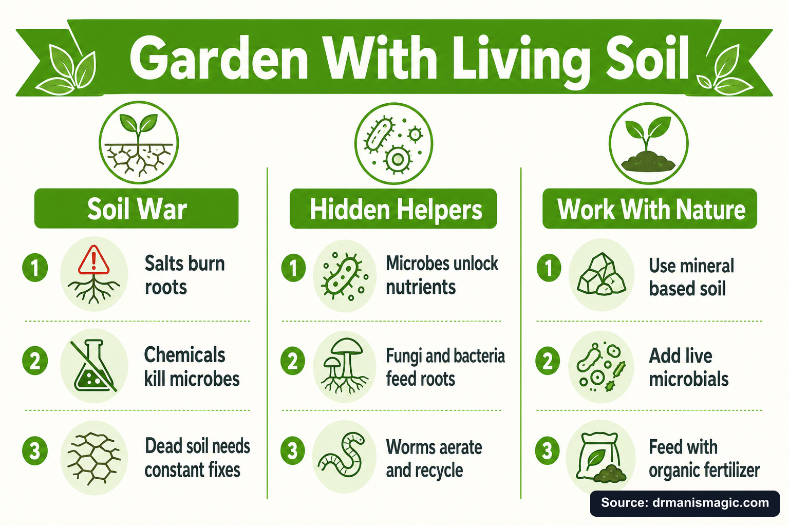 Garden With Living Soil infographic