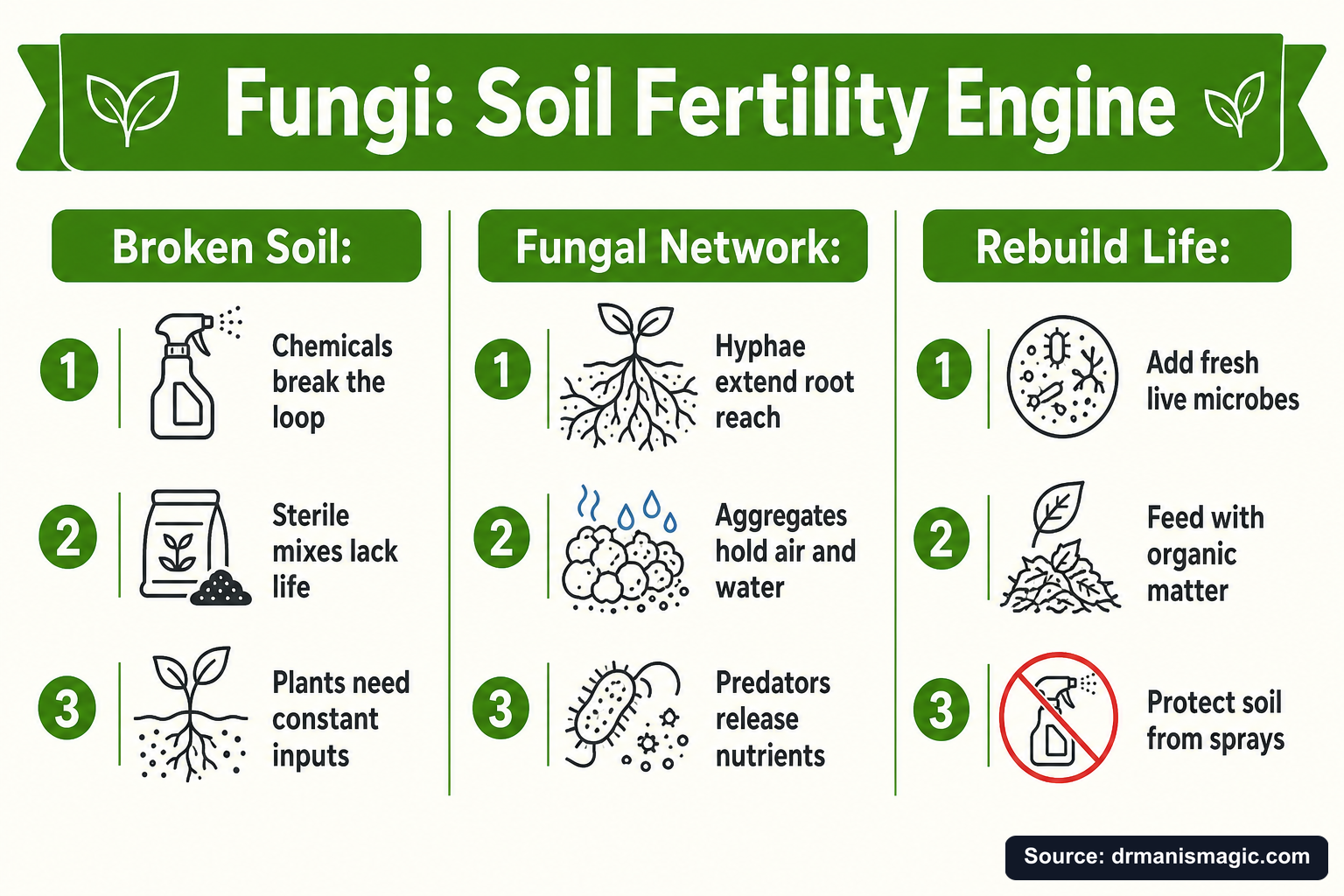 Fungi: Soil Fertility Engine infographic