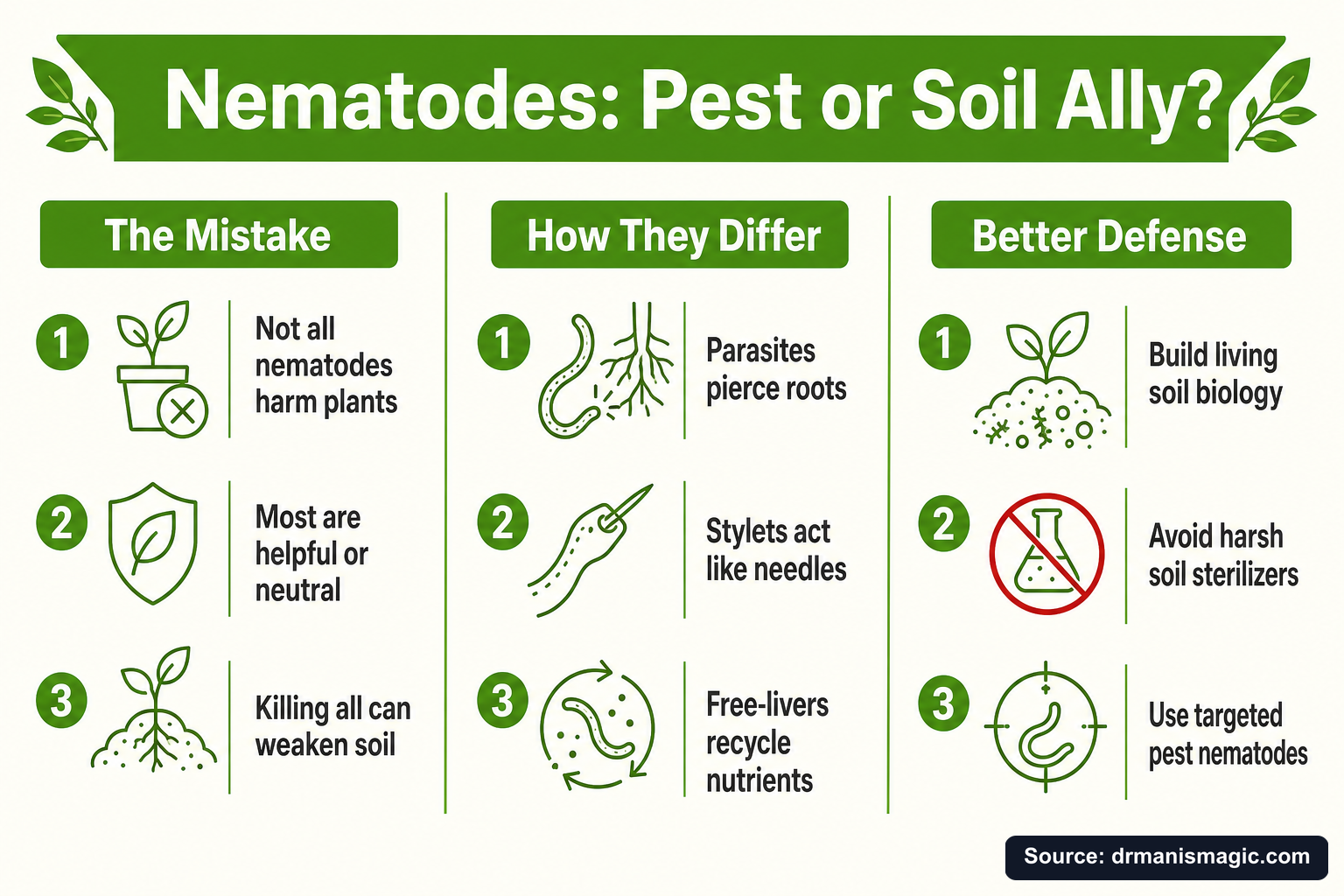 Nematodes: Pest or Soil Ally? infographic