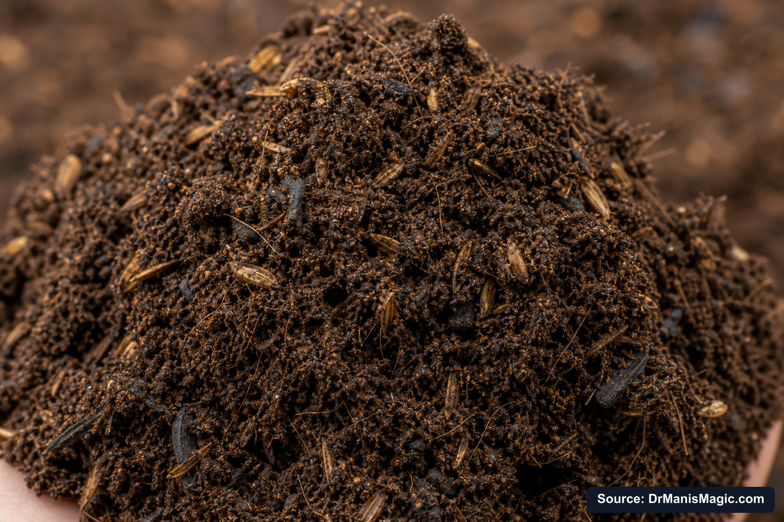 Macro close-up of premium mineral-based potting soil texture