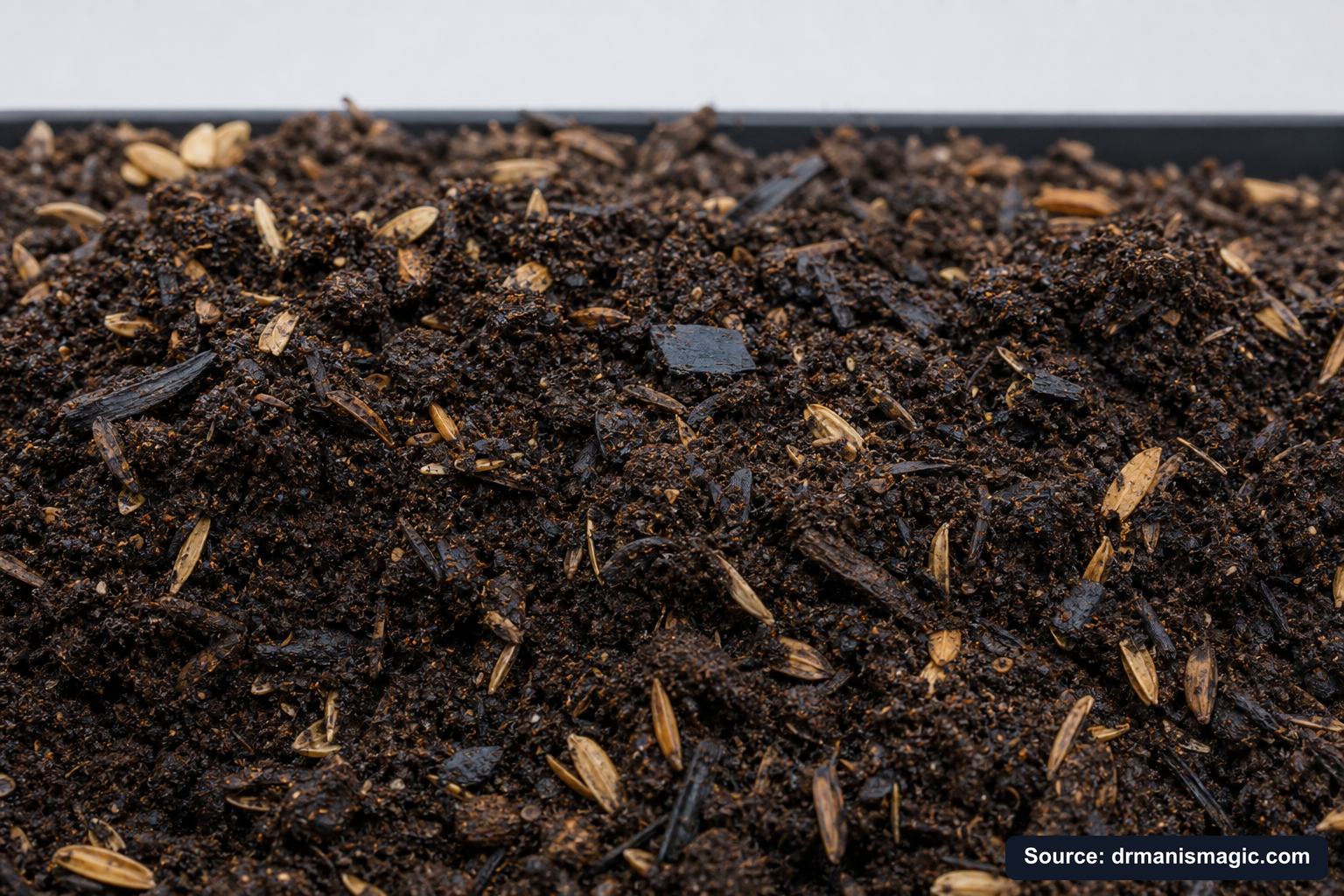 Macro close-up of premium mineral-based potting soil texture