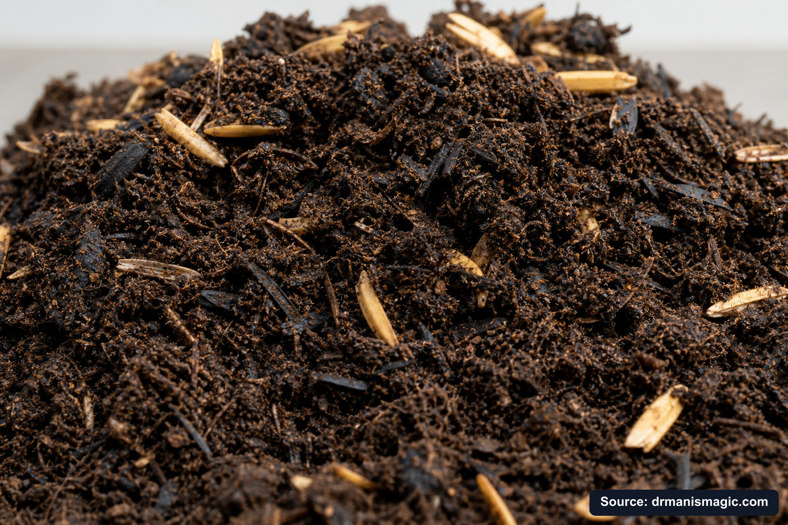 Macro close-up of premium mineral-based potting soil texture
