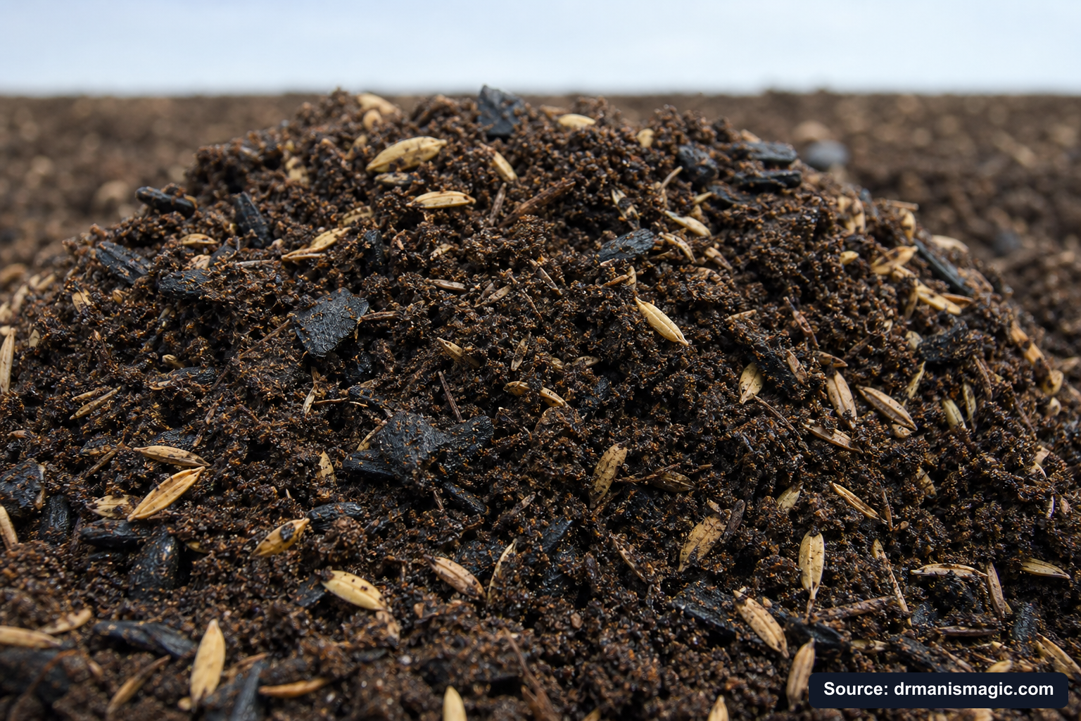 Macro close-up of premium mineral-based potting soil texture