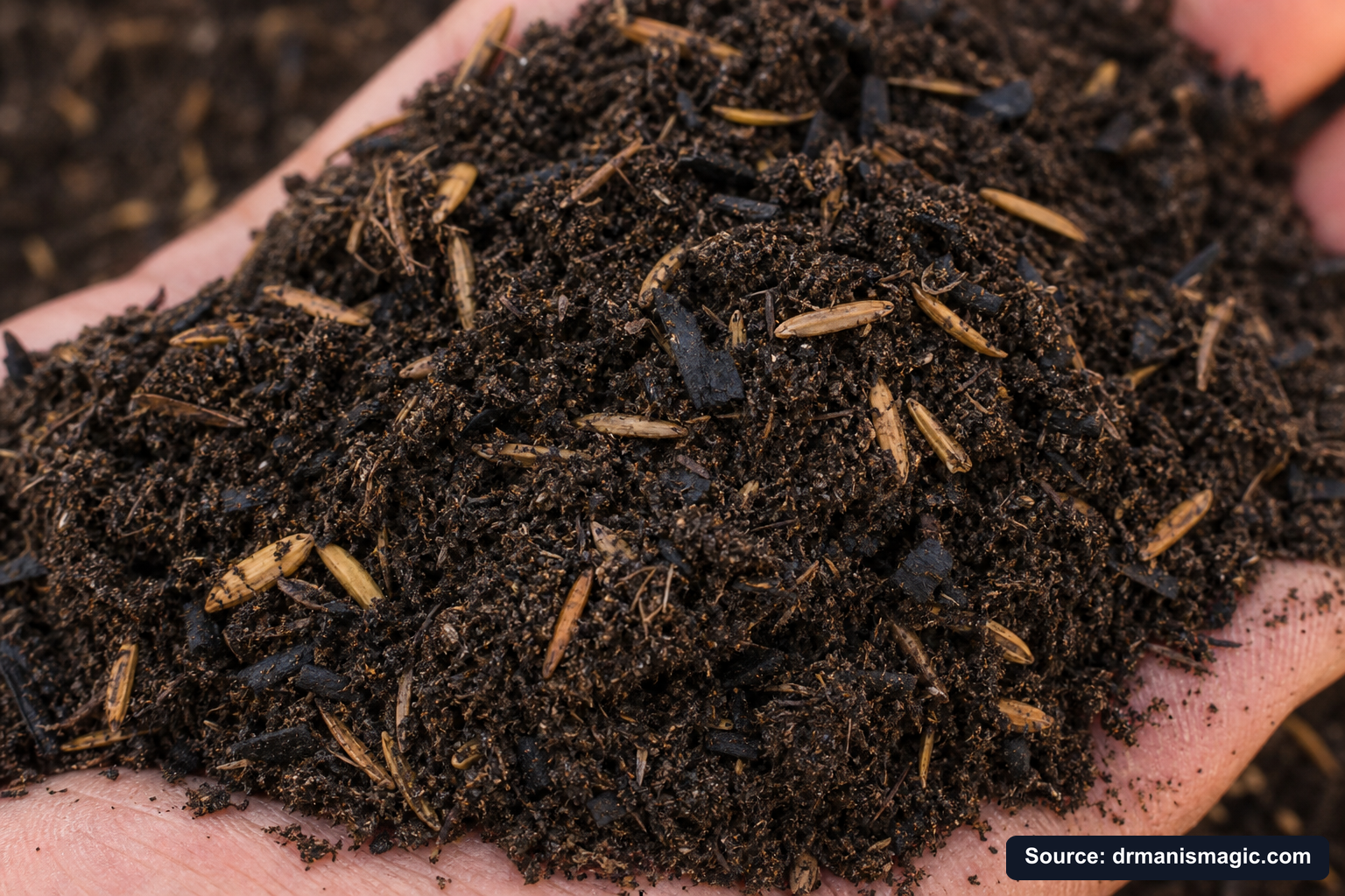 Macro close-up of premium mineral-based potting soil texture