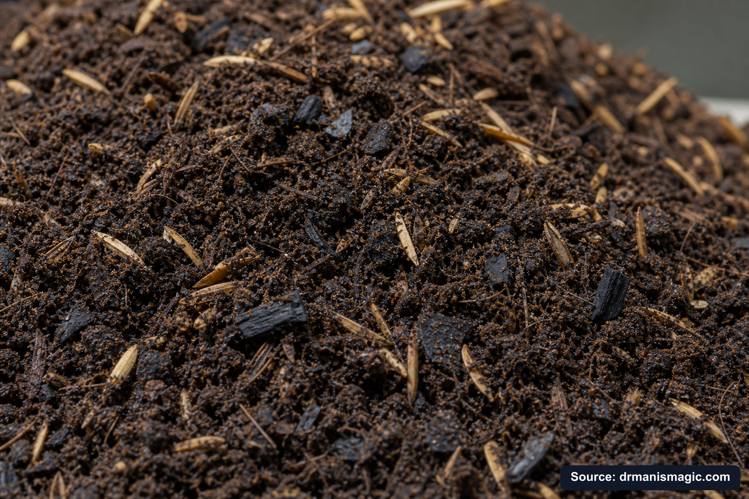 Macro close-up of premium mineral-based potting soil texture