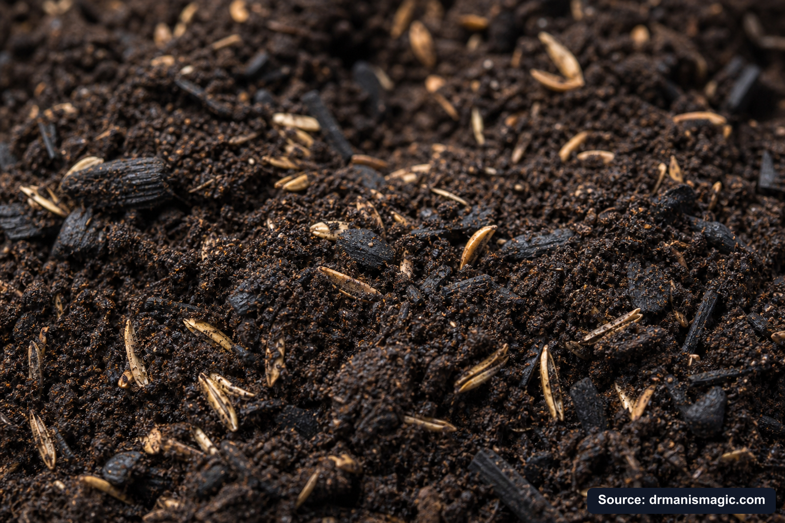 Macro close-up of premium mineral-based potting soil texture