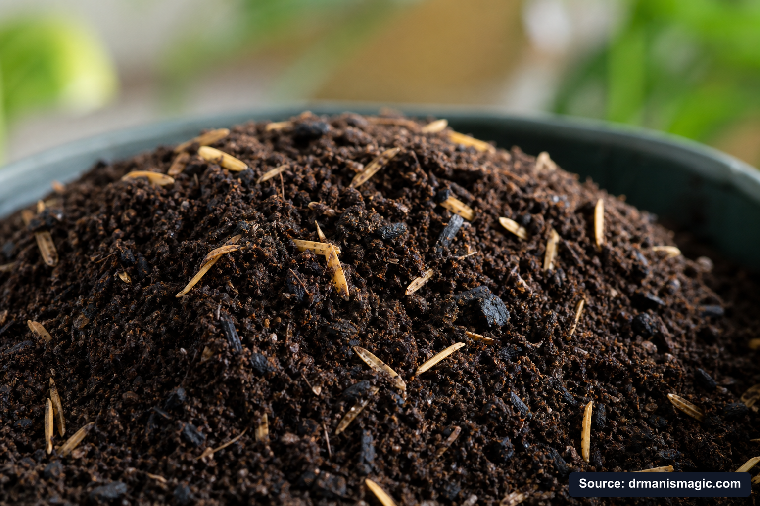 Macro close-up of premium mineral-based potting soil texture