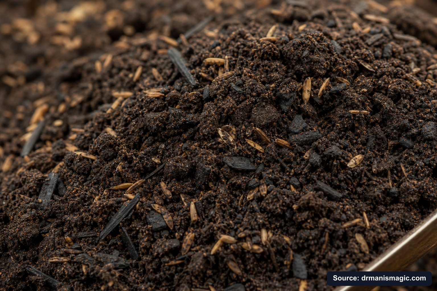 Macro close-up of premium mineral-based potting soil texture