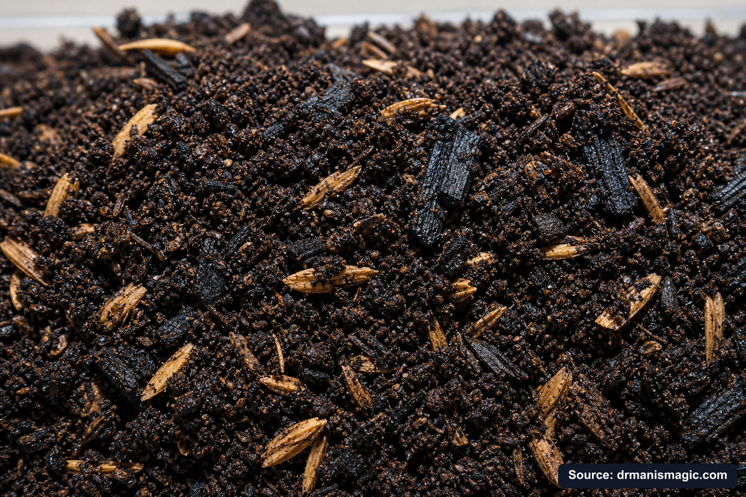 Macro close-up of premium mineral-based potting soil texture