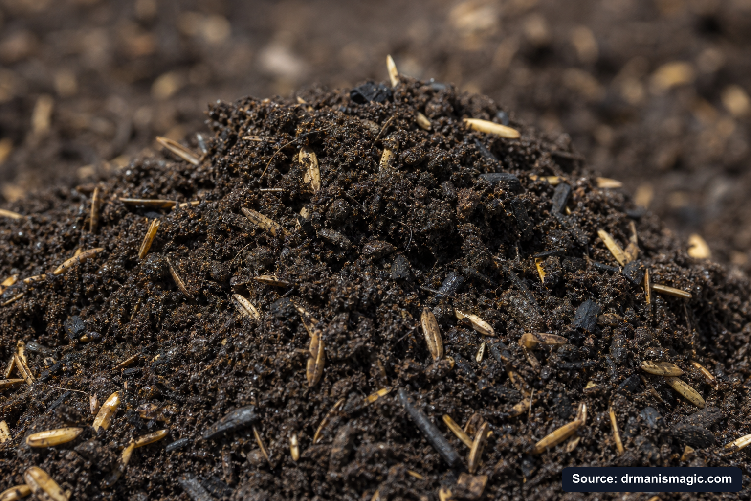 Macro close-up of premium mineral-based potting soil texture