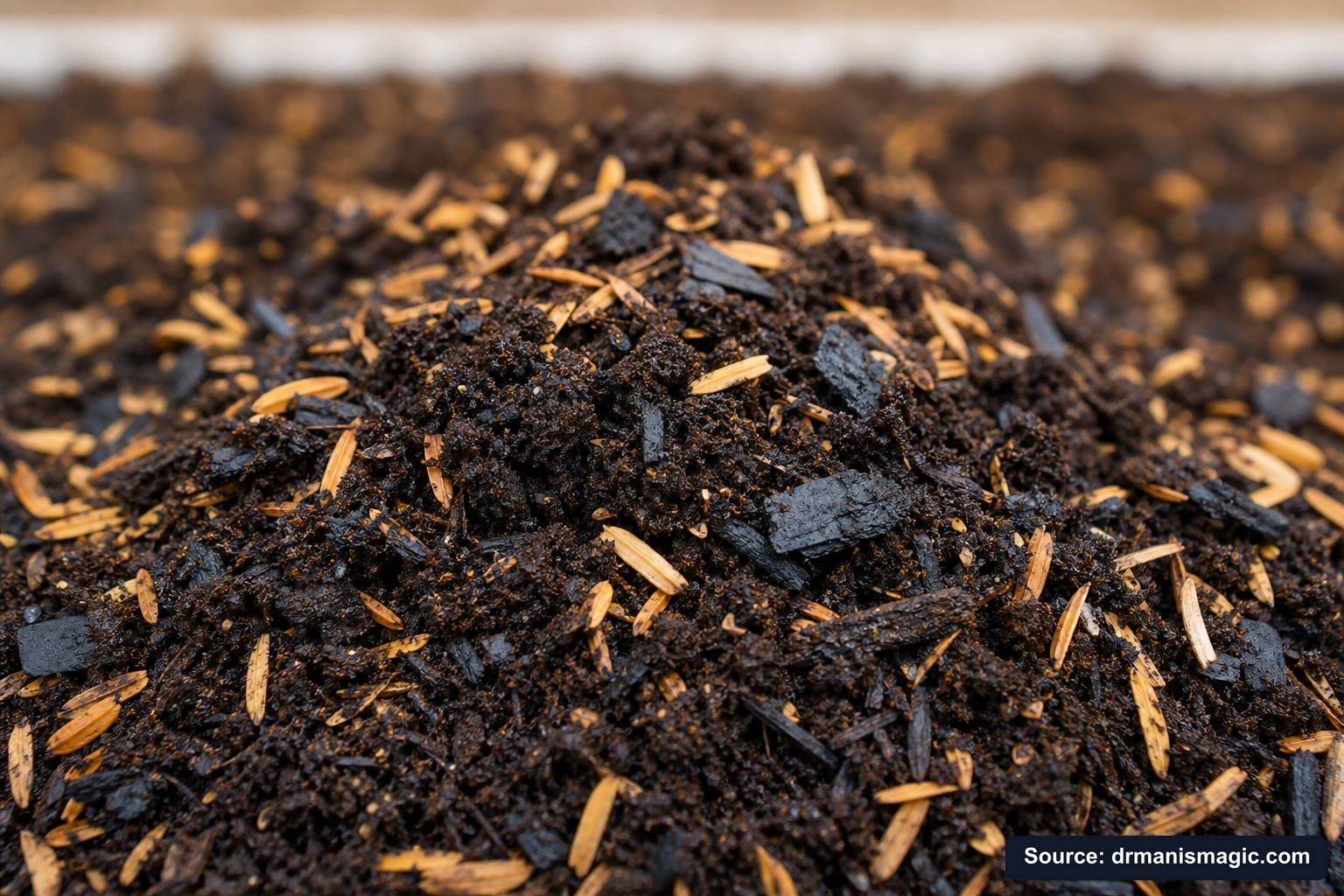 Macro close-up of premium mineral-based potting soil texture