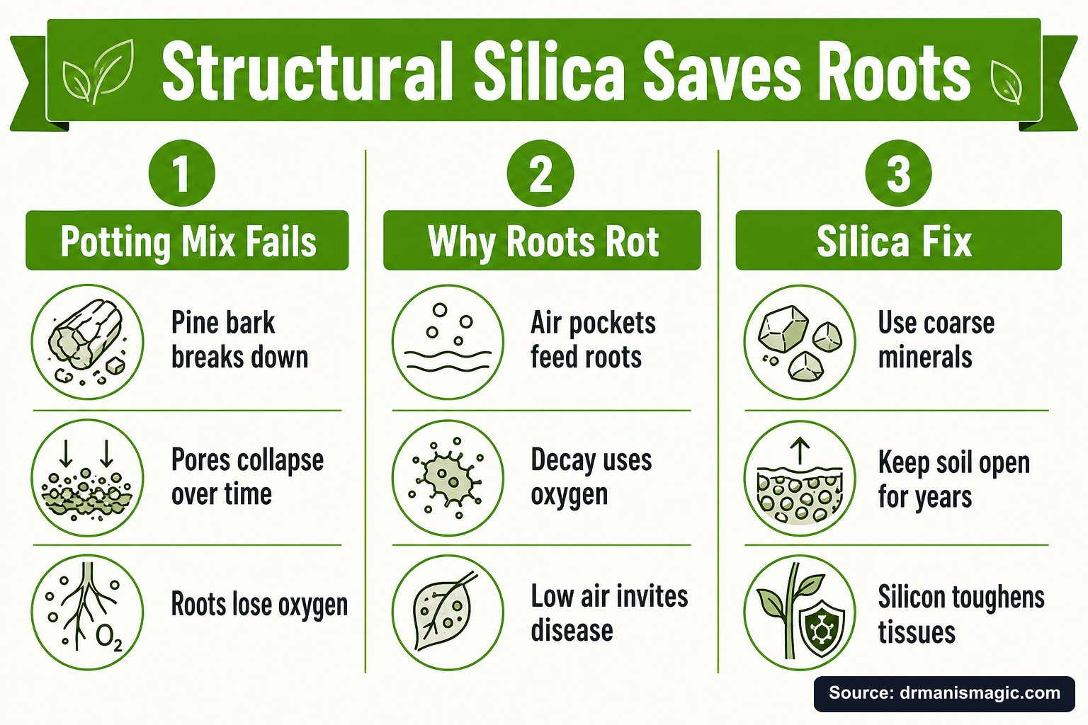 Structural Silica Saves Roots infographic